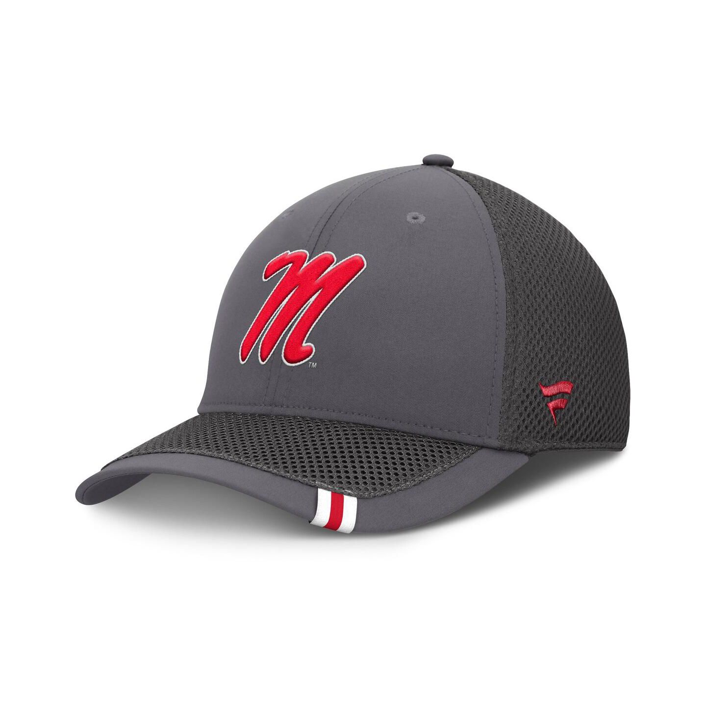 Мужская кепка Fanatics Gray Ole Miss Rebels Clincher Flex Hat — фото 1