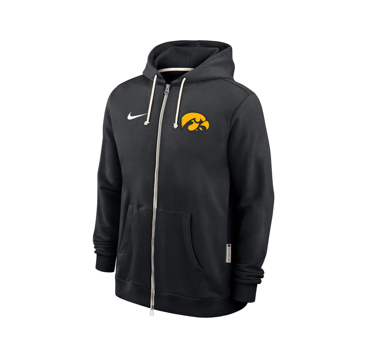 Men's Black Iowa Hawkeyes 2025 Sideline Standard Issue Dri-FIT Full-Zip Hoodie