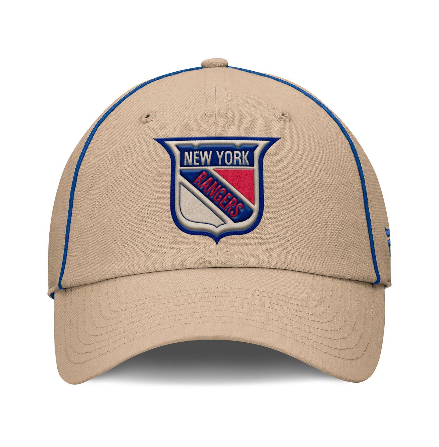Мужская кепка Fanatics Tan New York Rangers Heritage Setoff Adjustable Hat — фото 2