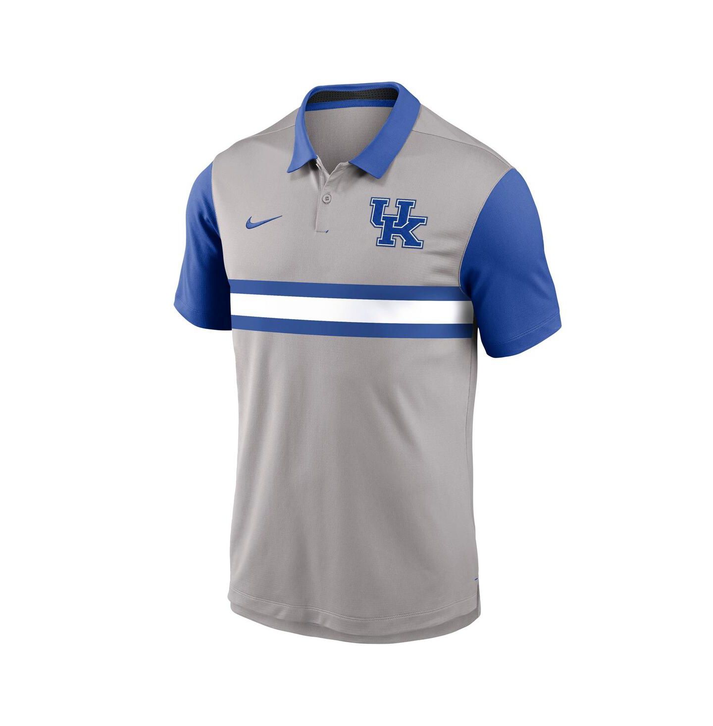 Мужская рубашка-поло Nike Kentucky Wildcats Vapor Performance, Gray/Royal — фото 2