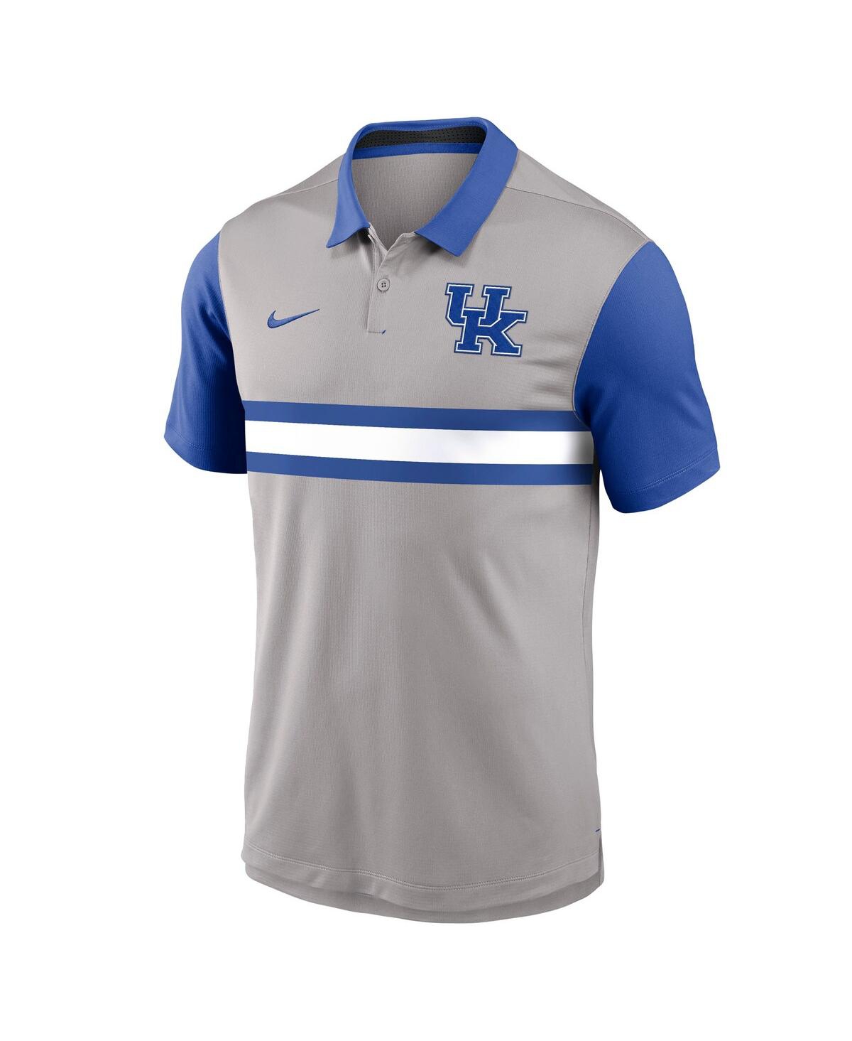 Nike Men's Gray/royal Kentucky Wildcats Vapor Performance Polo Shirt In Gray