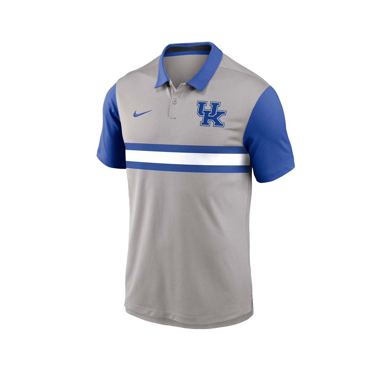 Men's Gray/Royal Kentucky Wildcats Vapor Performance Polo Shirt
