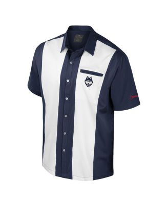 Men's Navy UConn Huskies Strike Bowling Button-Up Shirt