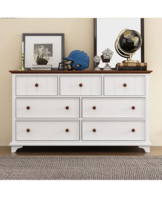 Wooden Storage Cabinet with 7-Drawer Dresser