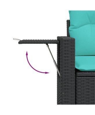 Garden Sofa Black, Blue