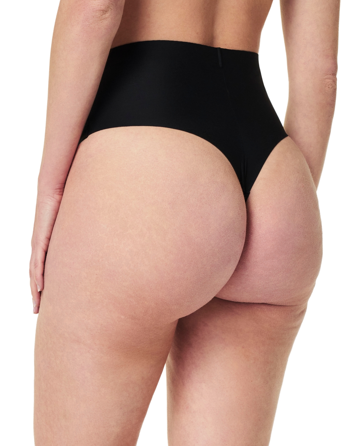Spanx Women's Sheer Control Thong In Black