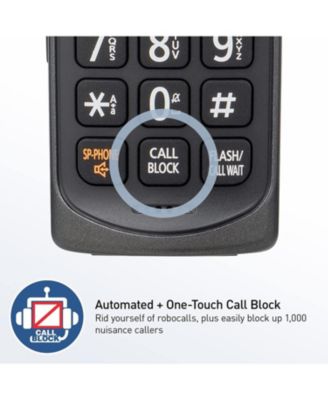 DECT 6.0 Expandable Cordless Phone System with Answering Machine and Call Blocking - 3 Handsets - Metallic Black