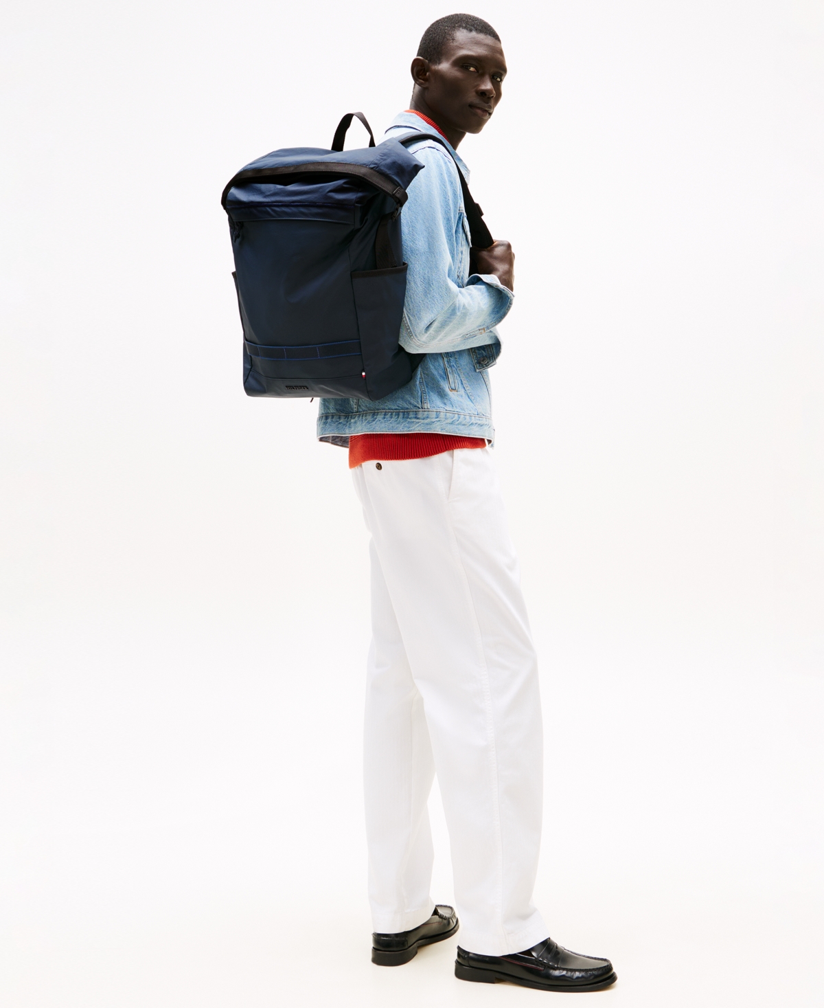 Tommy Hilfiger Men's Color Roll-Top Mini Backpack