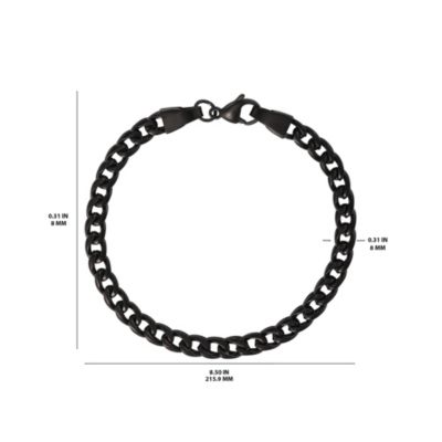 8MM Figaro Chain Bracelet - 8.5'' Chain