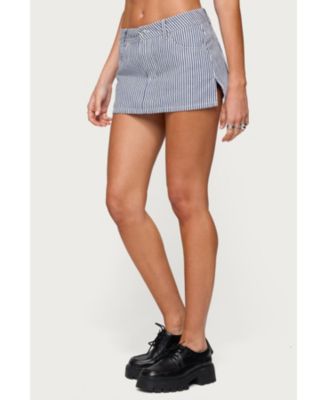 Womens Liliane Striped Mini Skort