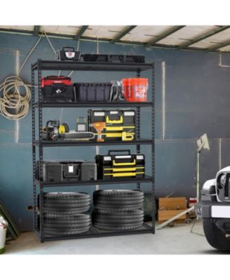Garage Shelving Heavy Duty, Storage Shelves 2500Lbs Capacity, Adjustable Metal Shelving Unit, 5 Tier Industrial Shelves