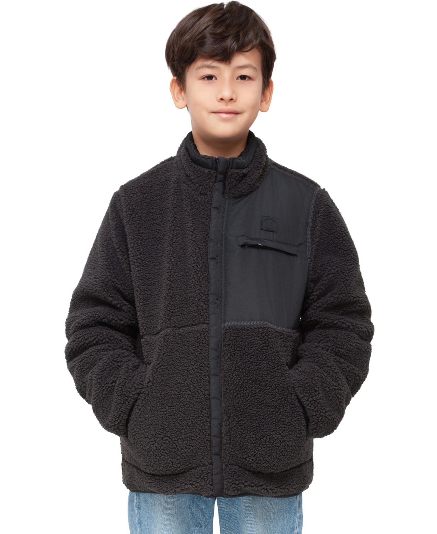Куртка Rokka&Rolla Reversible Lightweight Fleece для мальчиков, цвет: Чёрный — фото 2