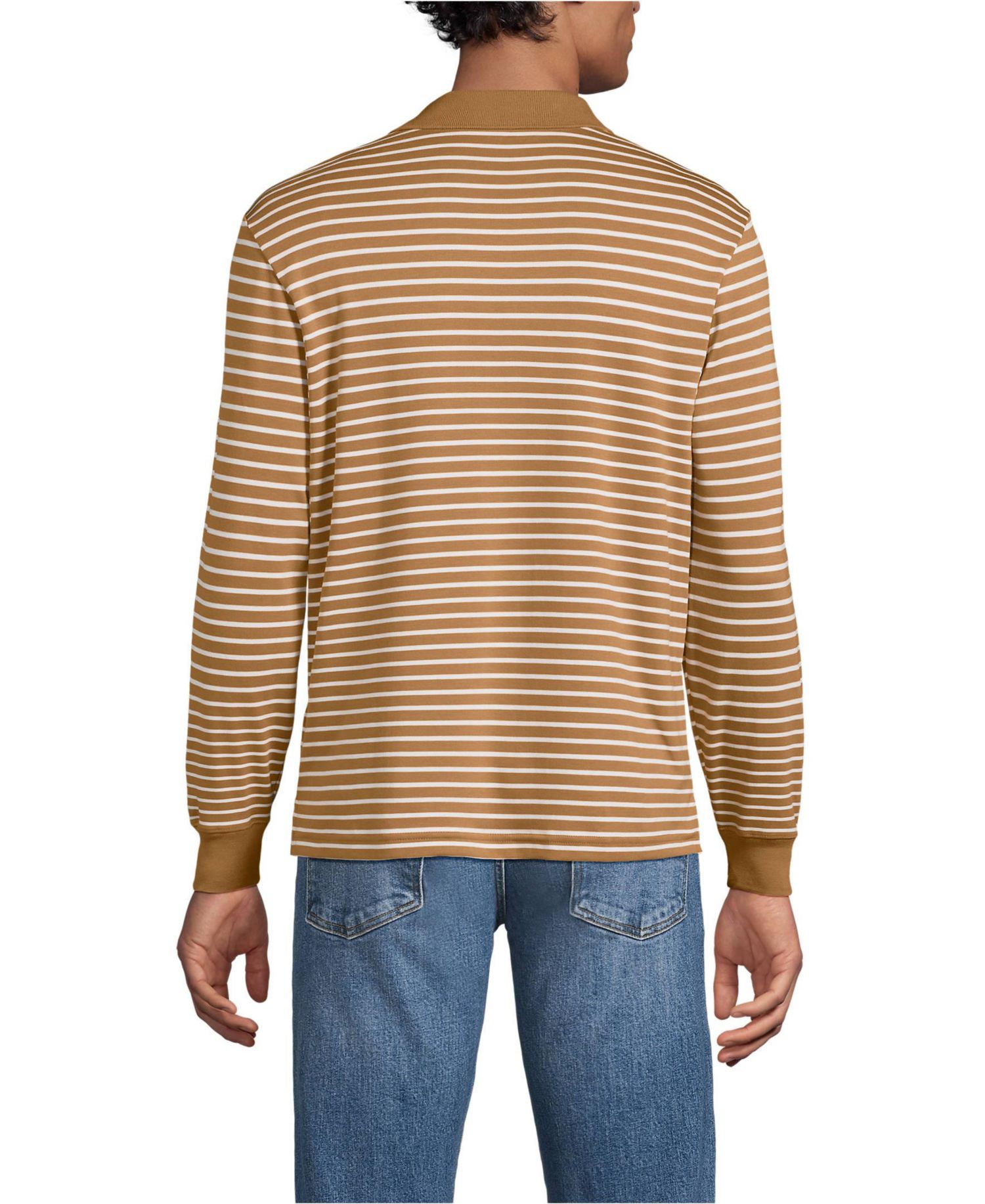 Men's Long Sleeve Cotton Supima Polo Shirt