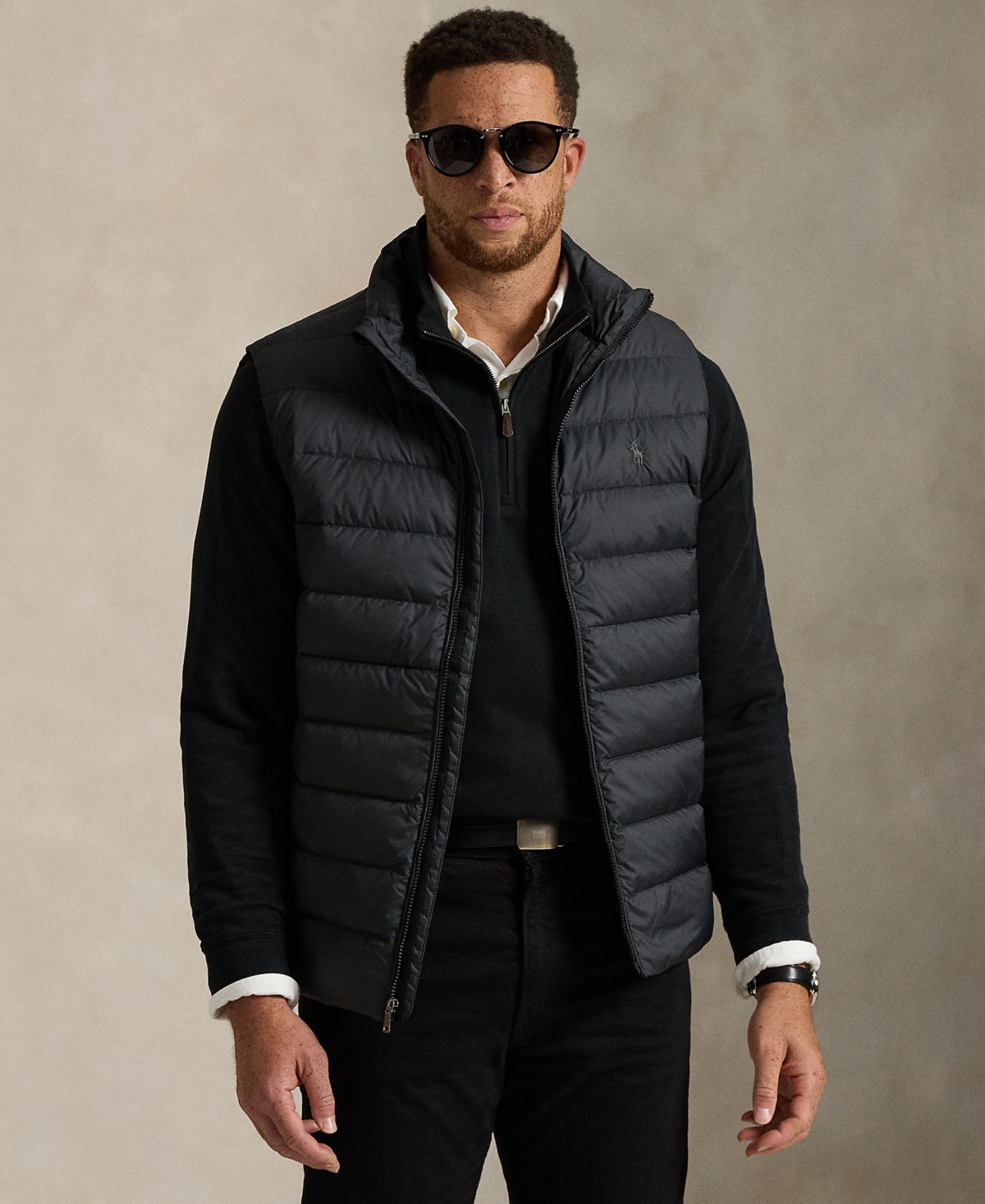 Polo Ralph Lauren Men's Big & Tall Quilted Vest Jacket In Black
