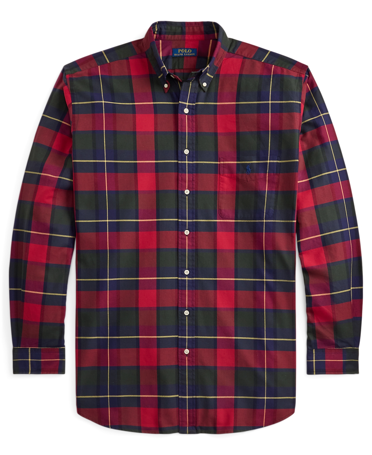 Polo Ralph Lauren Men's Big & Tall Plaid Oxford Shirt