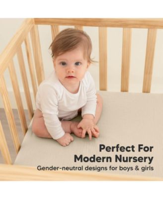 Lyra Muslin Crib Sheets for Boys, Girls, 2pk 52x28 Cotton Baby Crib Mattress Sheets Fitted, Soft, Breathable