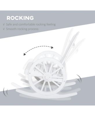 Adirondack Rocking Chair with Slatted Design,