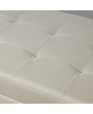 Fabric Lift Top Shoe Bench Storage Ottoman Tufted Stool Home Furniture
