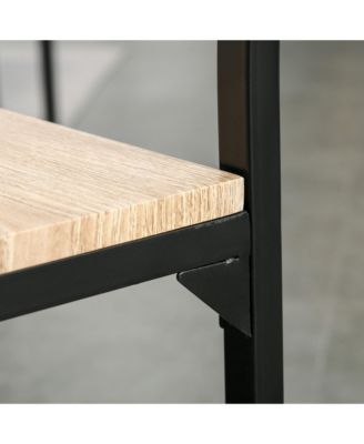 Rustic Industrial 5-Piece Dining Table Set Metal with 4 Chairs