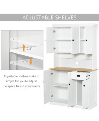 71" Kitchen Pantry Storage Cabinet with Storage,