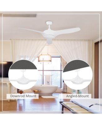 52" Reversible Ceiling Fan with LED Light for Bedroom,