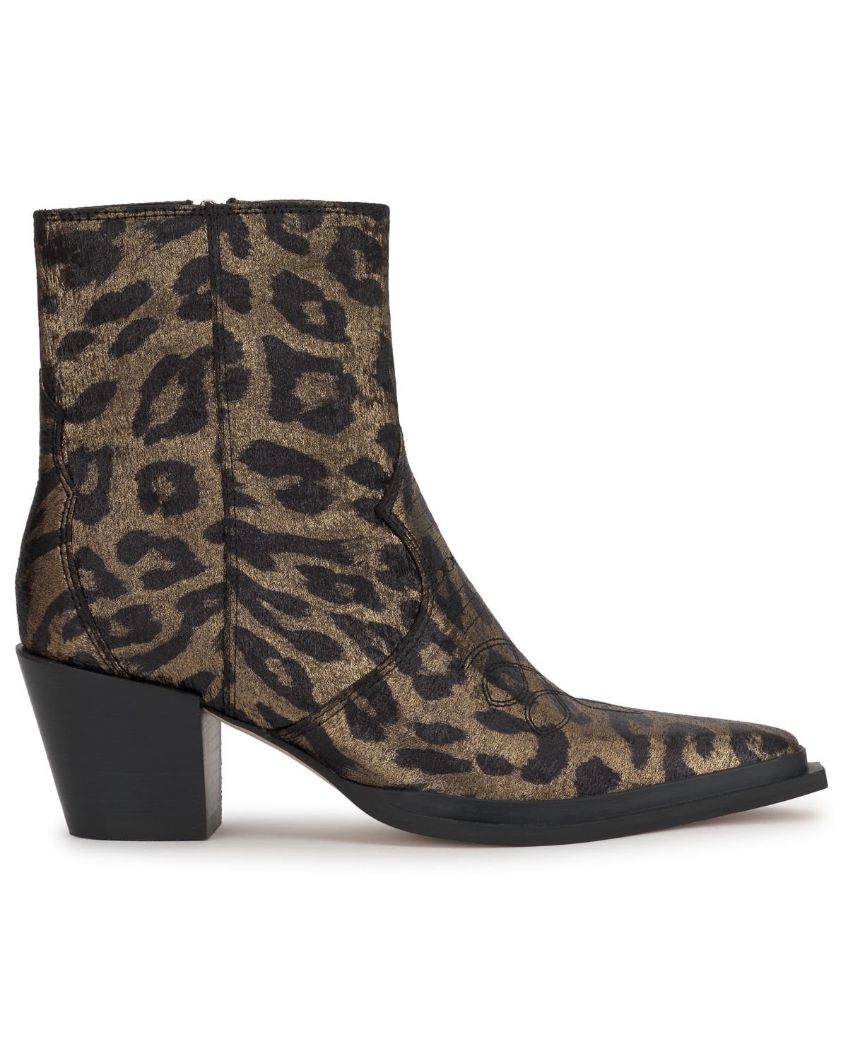 Jessica Simpson Helvona Pointed Toe Bootie In Animal Print