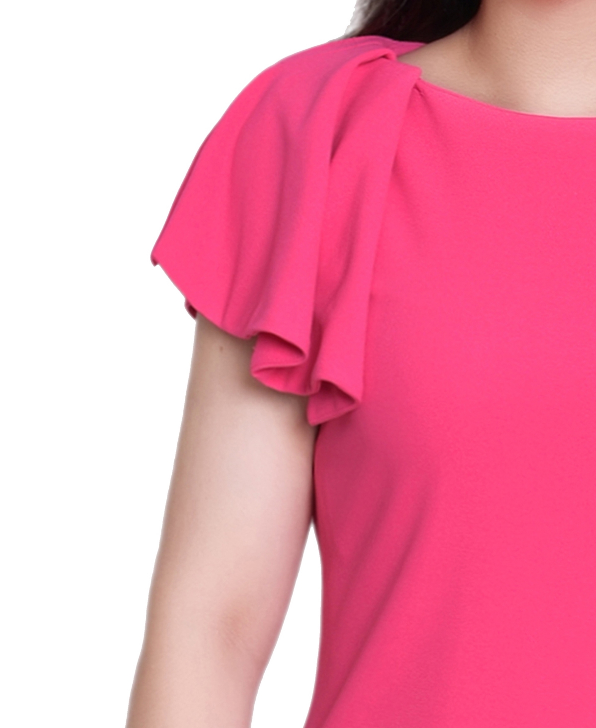 Ny Collection Women's Flutter Sleeve Sheath Dress In Pink