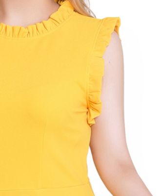 Women's Sleeveless Ruffle Detail Dress