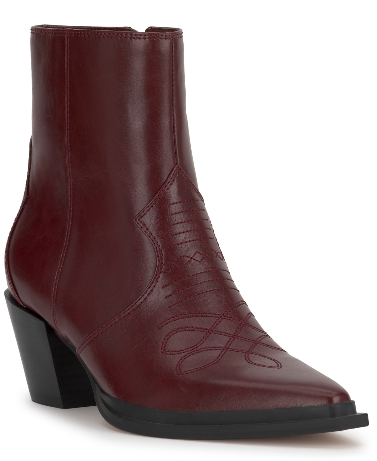 Jessica Simpson Women's Helvona Western Ankle Booties In Burgundy