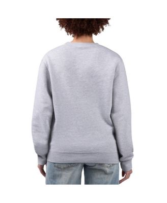 Women's Heather Gray Detroit Tigers Flowers Graphic Pullover Sweatshirt