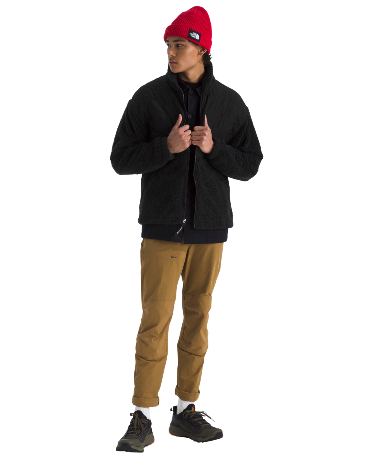 The North Face Men's Cabin Fleece Full Zip Jacket In Black