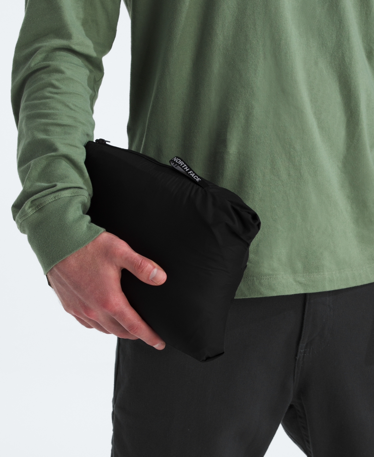 The North Face Padded High Neck Jacket With Side Pockets In Black