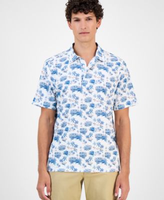 Tommy Bahama - Men's Bahama Coast Short Sleeve Palm Scape Print Polo Shirt