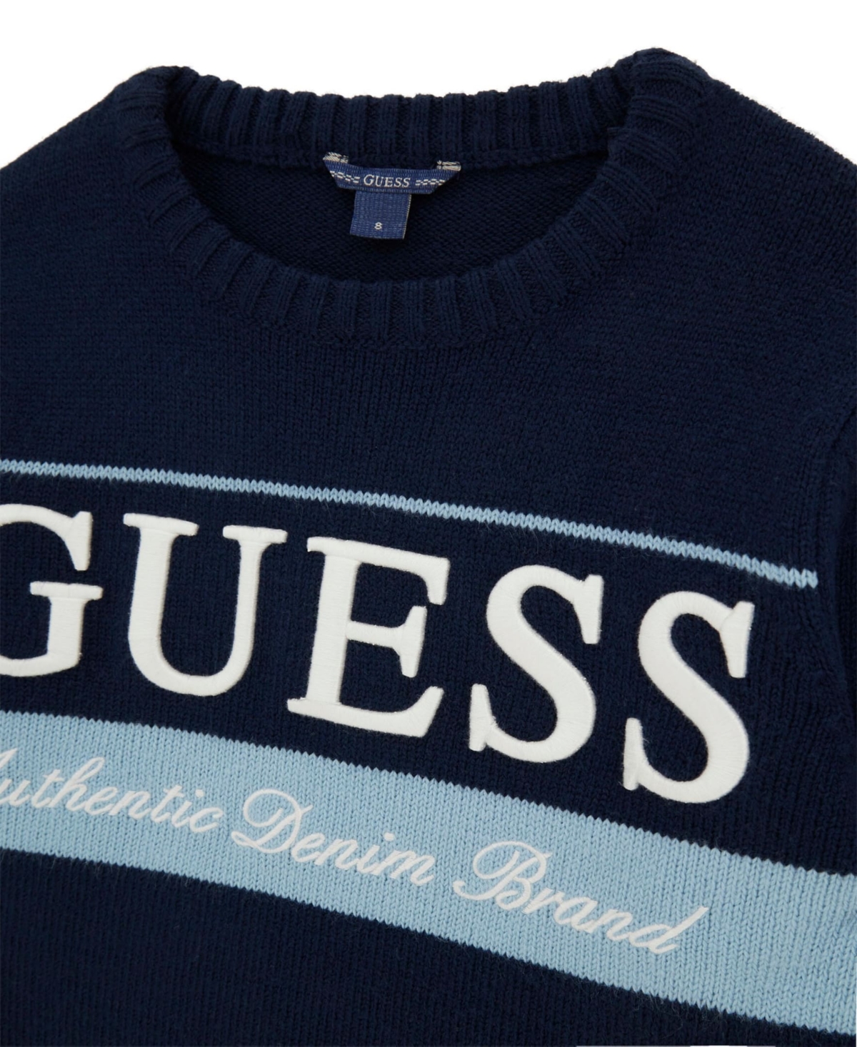 Guess Boys 8-18 Long Sleeve Soft Blend Sweater In Animal Print