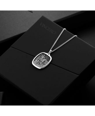 Men's Necklace The David & Goliath Pendant - Silver
