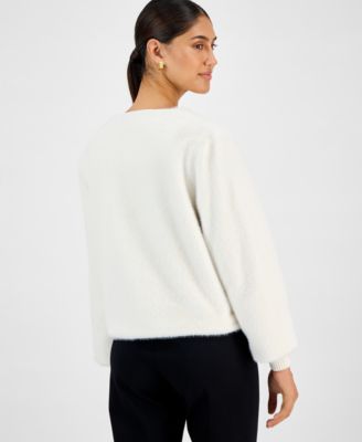 Women's Knit-Cuff Faux-Fur Jacket