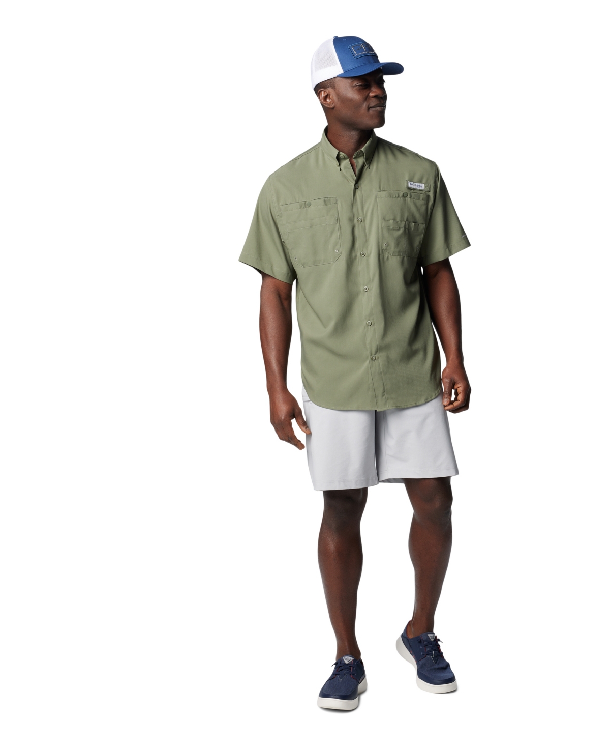 Columbia Pfg Men's Bahama Ii Upf-50 Quick Dry Shirt In Multi