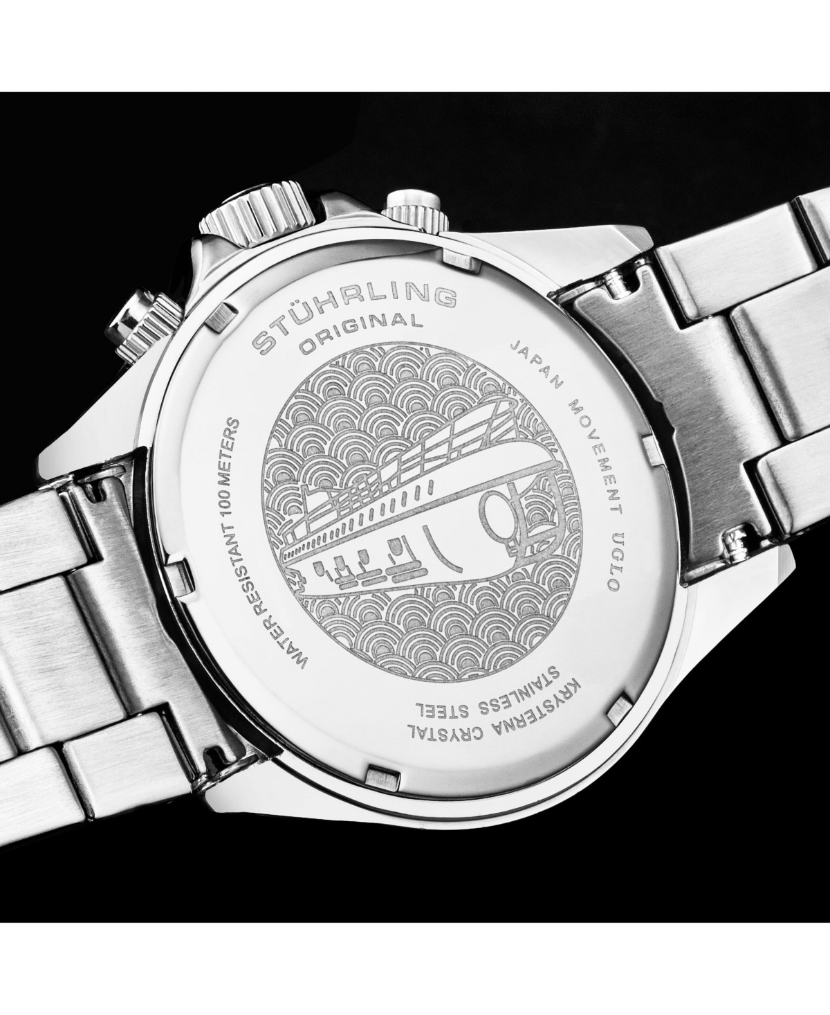 Мужские часы-хронограф Stuhrling 3960 Ice Blue — фото 1