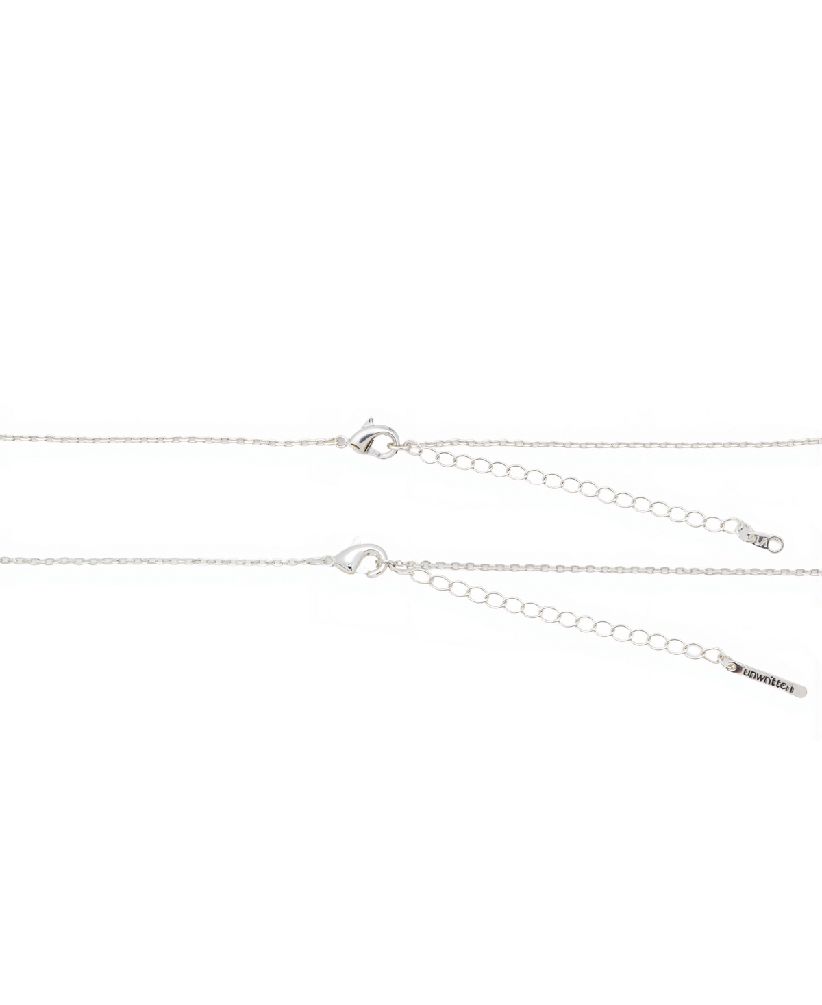 Unwritten Cubic Zirconia Snowflake Pendant Layered Necklace Set In Silver
