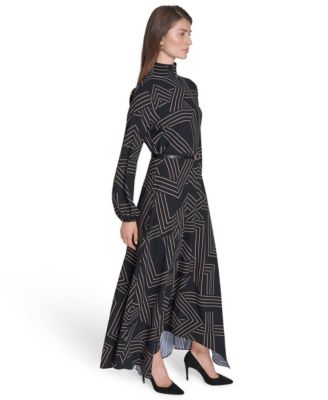 Women's Printed Asymmetric Dress