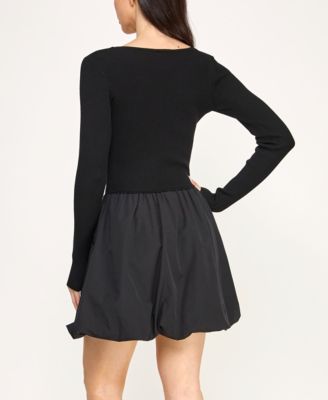Juniors' Bubble Sweater Dress