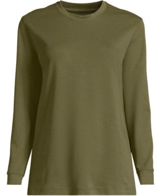 Women's Cotton Relaxed Long Sleeve Crew Neck