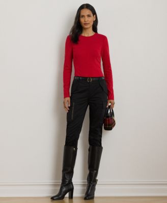 Petite Long Sleeve Crewneck T-Shirt