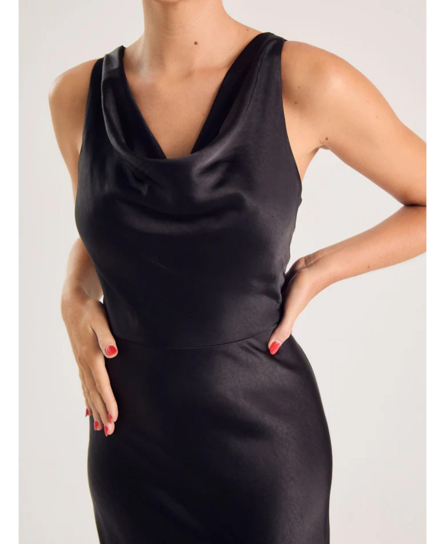 Women's Chiffon Bandeau Satin Maxi Dress
