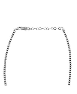 Sterling Silver Green Turquoise Beaded Squash Blossom Necklace, 16 to 19 Inches