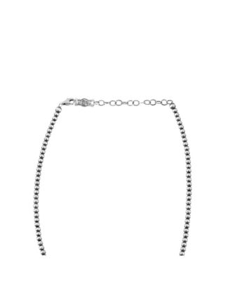 Sterling Silver Lapis Beaded Squash Blossom Necklace, 16 to 19 Inches