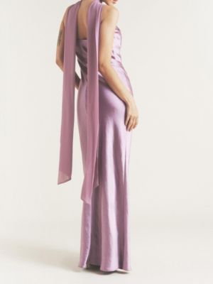 Women's Bandeau Satin Bridesmaid Dress