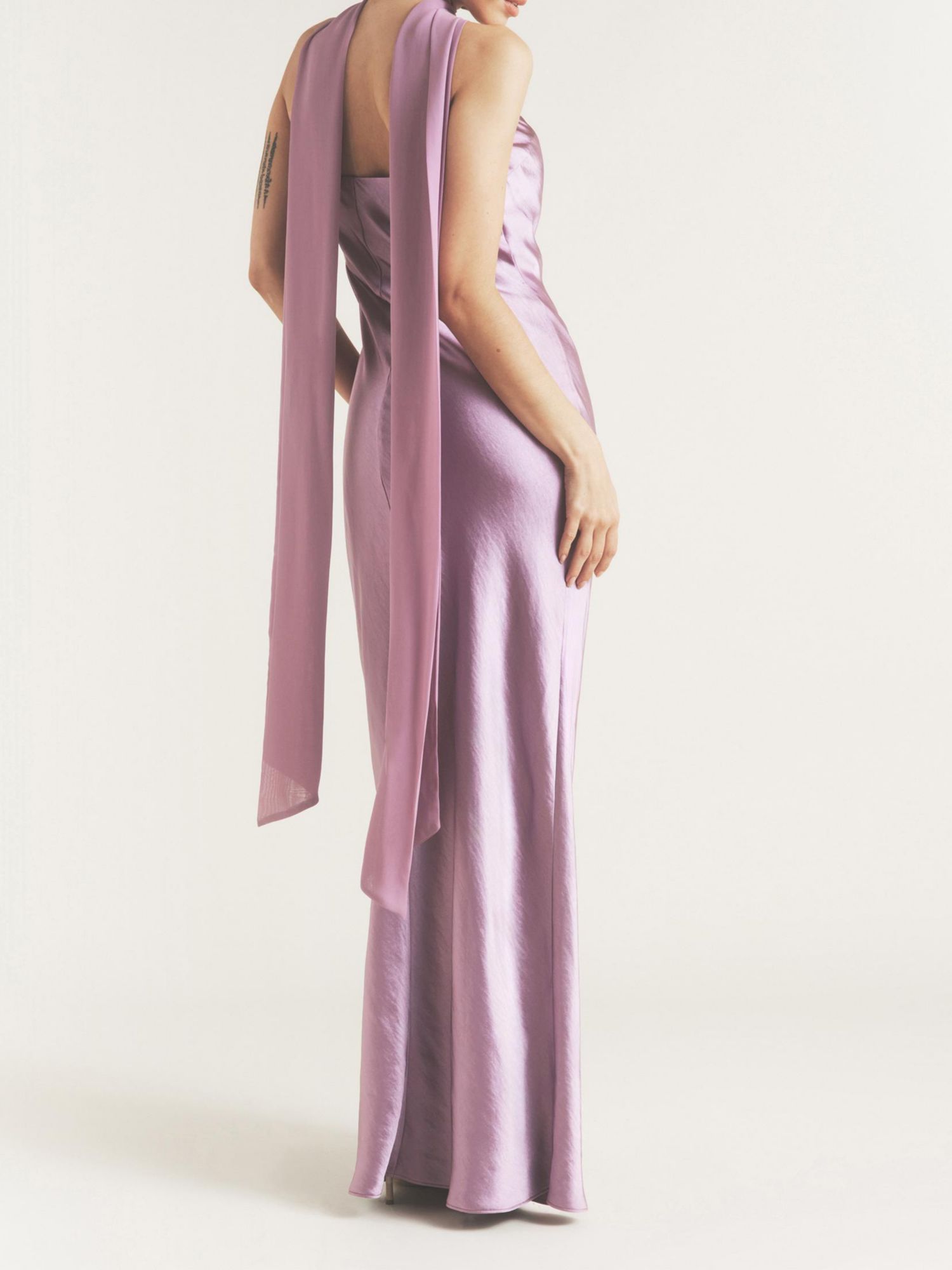 Women's Bandeau Satin Bridesmaid Dress