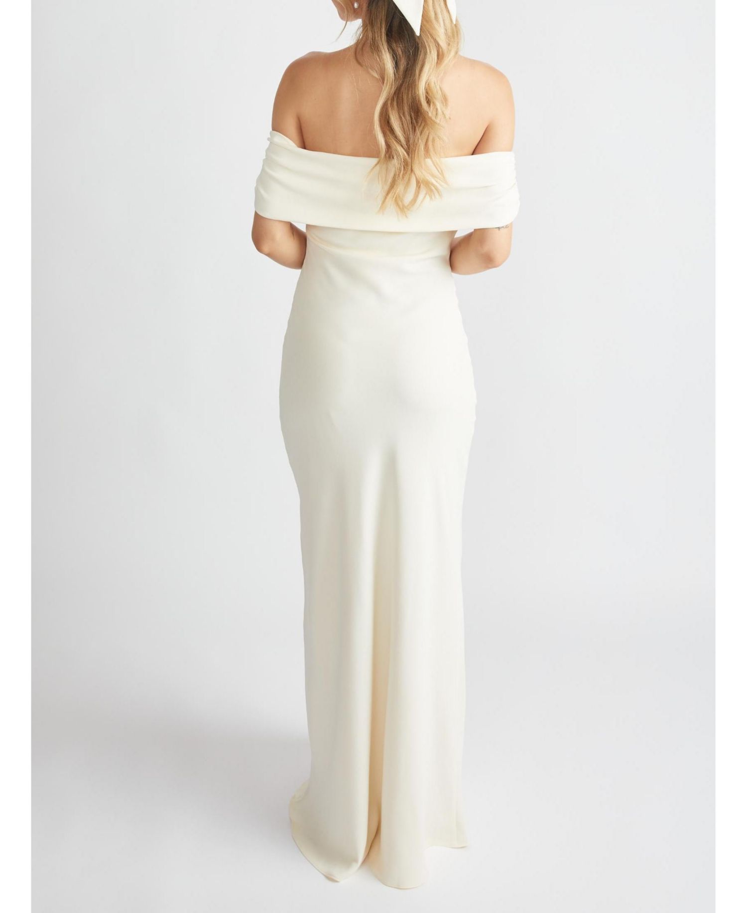 Women's Bardot Crepe Bridesmaid Dress