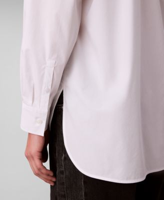 Women's Poplin Relax Fit Button Down Shirt
